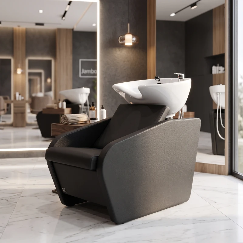 Fersan Jambo Shampoo Chair – Modern Design with Tiltable Deep Porcelain Basin