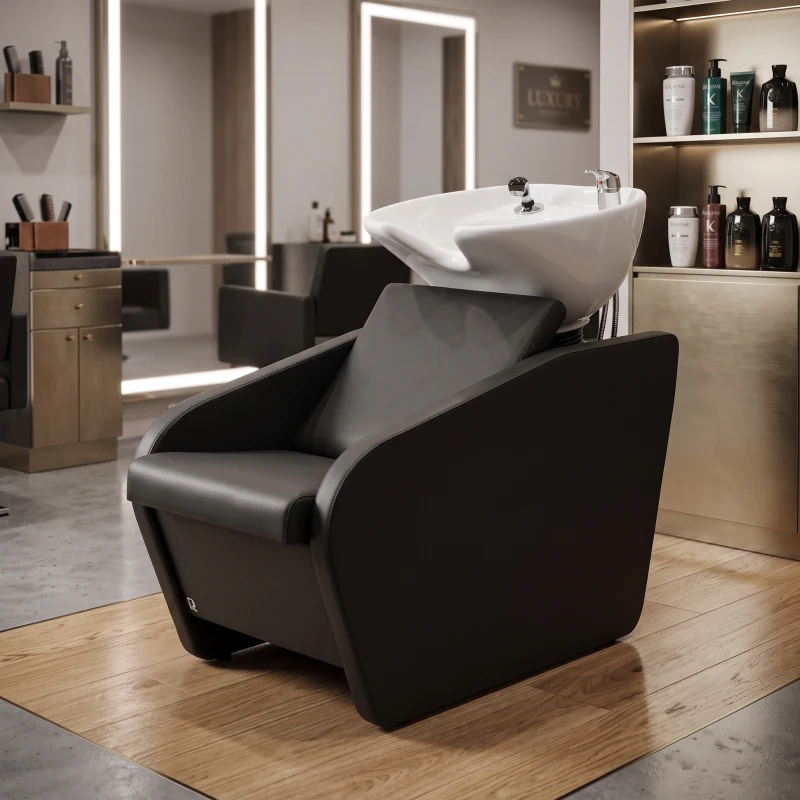 Fersan Jambo Shampoo Chair – Modern Design with Tiltable Deep Porcelain Basin