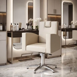 Sion Unisex Hairdressing Cutting Chair with Customizable Upholstery — Decovera