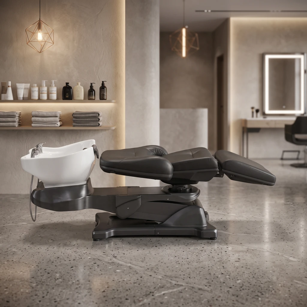 Lavacabezas Spa de Peluquería Satori con control de pie y asiento giratorio