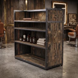 Weelko Valk Reception Desk - Retro Industrial Metal Frame