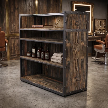 Weelko Valk Reception Desk - Retro Industrial Metal Frame