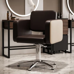 Sedia da parrucchiere Brisa moderno - rivestimenti personalizzabili e base in acciaio | Decovera