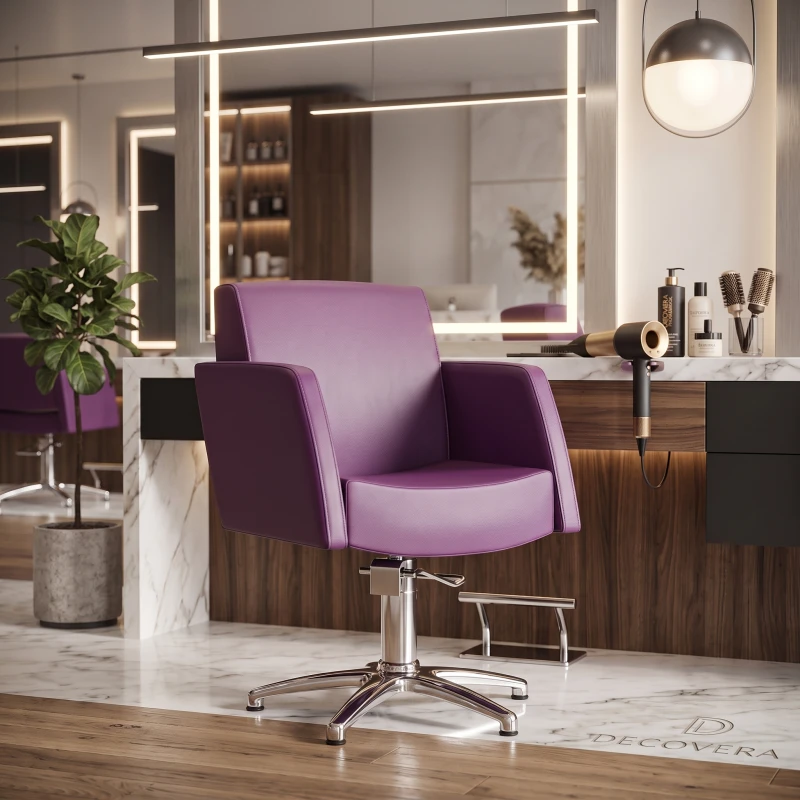 Cadeira de cabeleireiro Dream com estofos personalizáveis (24 tonalidades) Decovera