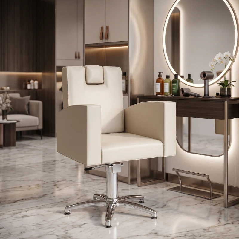 Sion Unisex Hairdressing Cutting Chair with Customizable Upholstery — Decovera