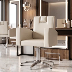 Sion Unisex Hairdressing Cutting Chair with Customizable Upholstery — Decovera