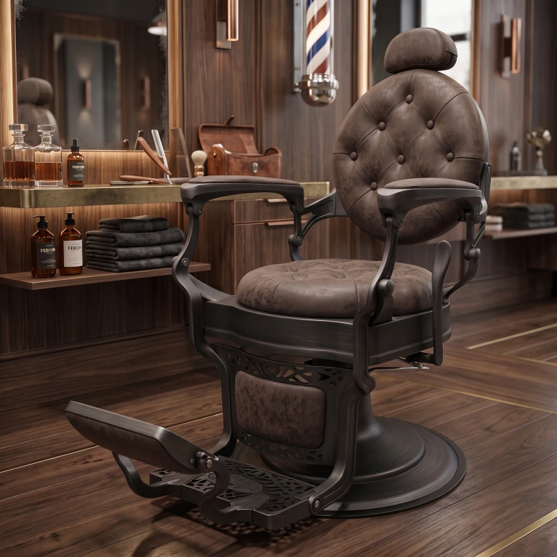 Chaise de barbier perfido gray vintage Fersan