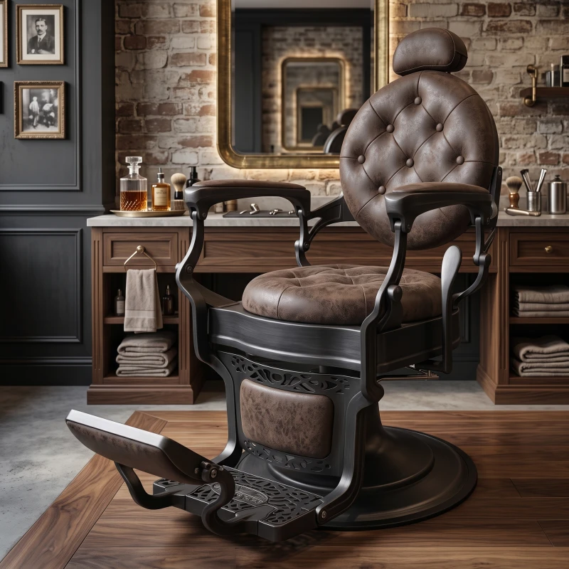 Chaise de barbier perfido gray vintage Fersan