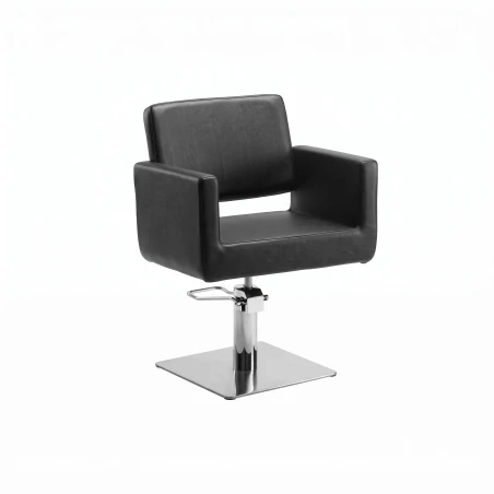 DDUUEETT BRAID SQUARE INOX SILVER Hairdressing Chair