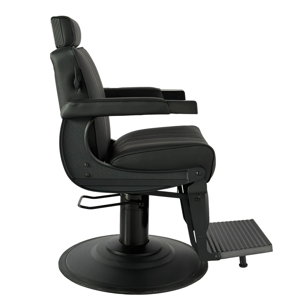 Sillón de barbería negro Weelko LEVER