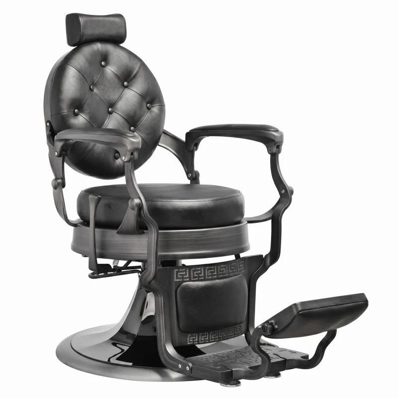Fauteuil de barbier Weelko LARRY BRUSH vintage noir