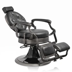 Fauteuil de barbier Weelko LARRY BRUSH vintage noir