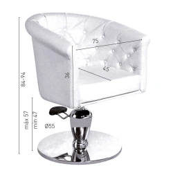 Cadeira de corte PostQuam Round Dot White