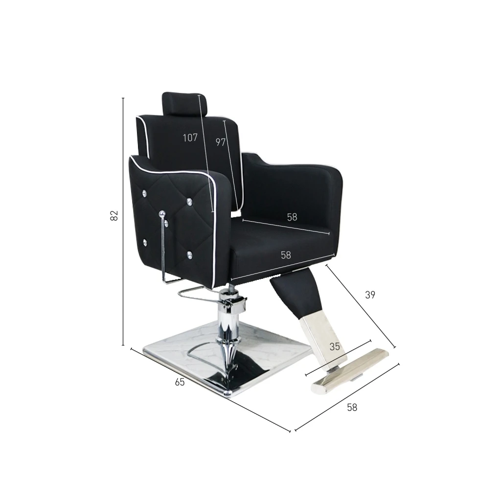 Sillón de corte Beauty Barber Black Diamond de PostQuam