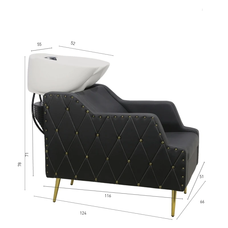 Bac à shampoing King PostQuam avec fauteuil intégré