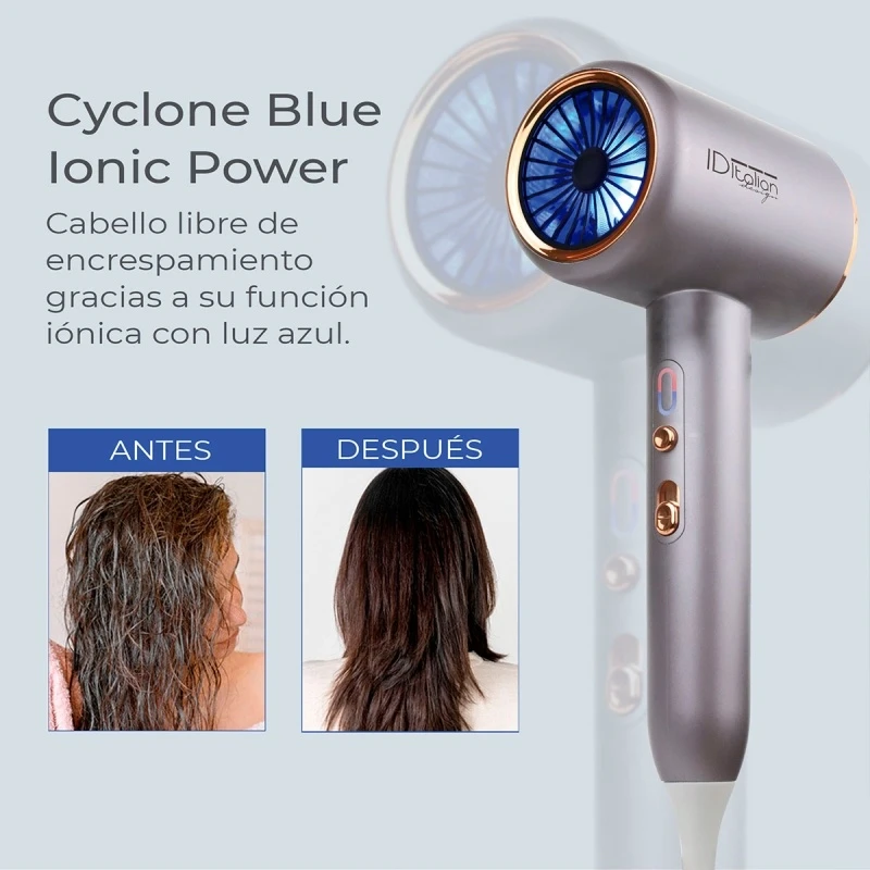 Sèche-cheveux professionnel PostQuam Cyclone Blue Ionic Power