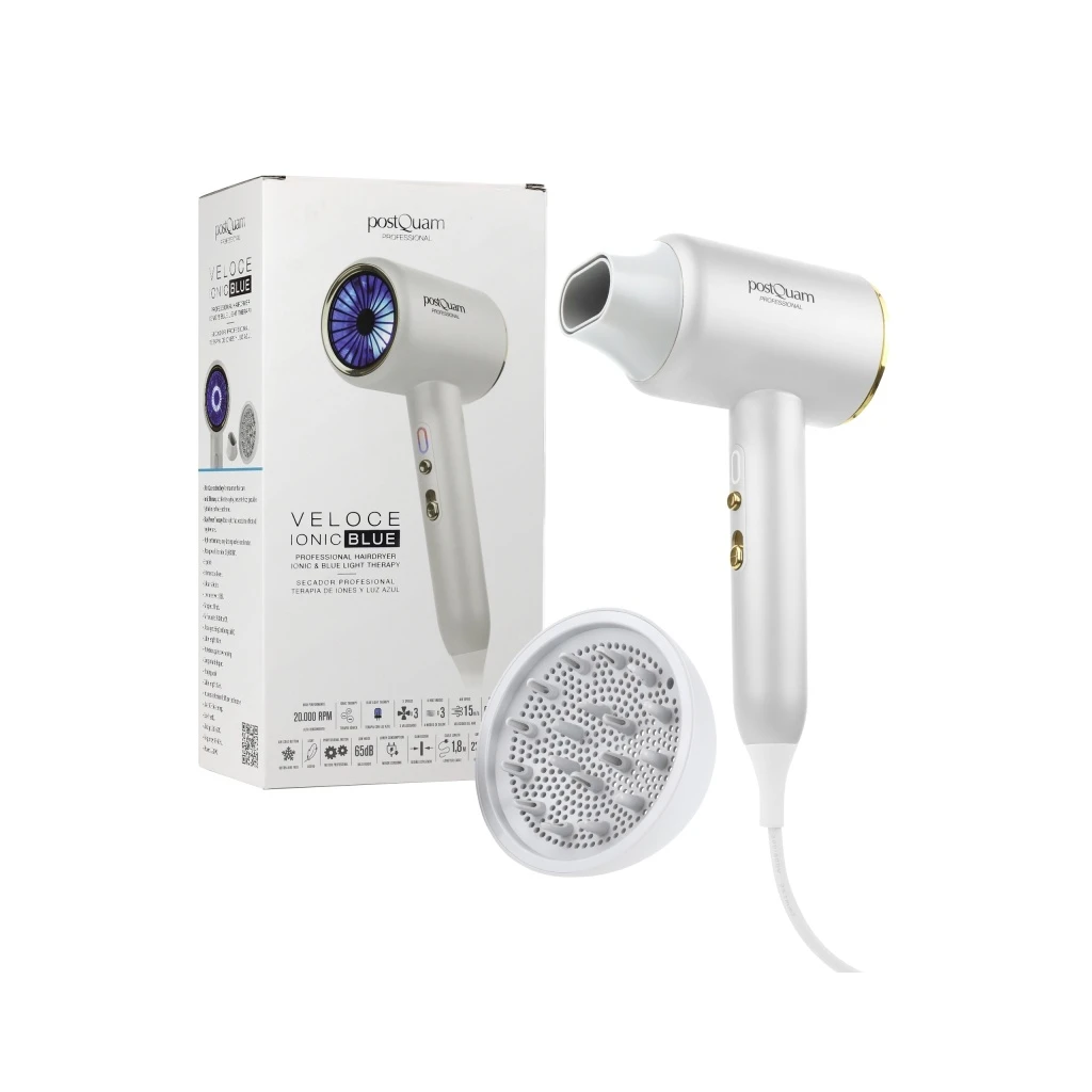Secador profesional PostQuam Veloce Ionic Blue W