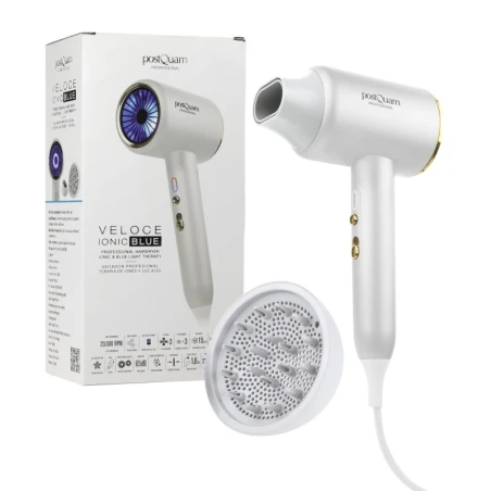 PostQuam Veloce Ionic Blue W professional hair dryer