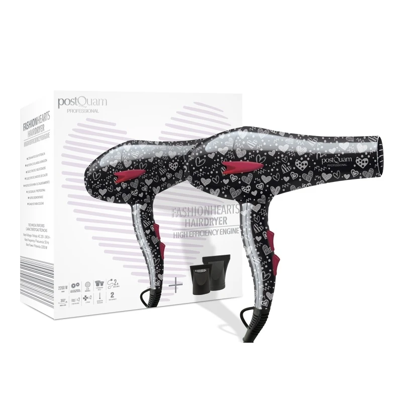 PostQuam Fashion Hearts Haartrockner 2.400 W | Sunmarket