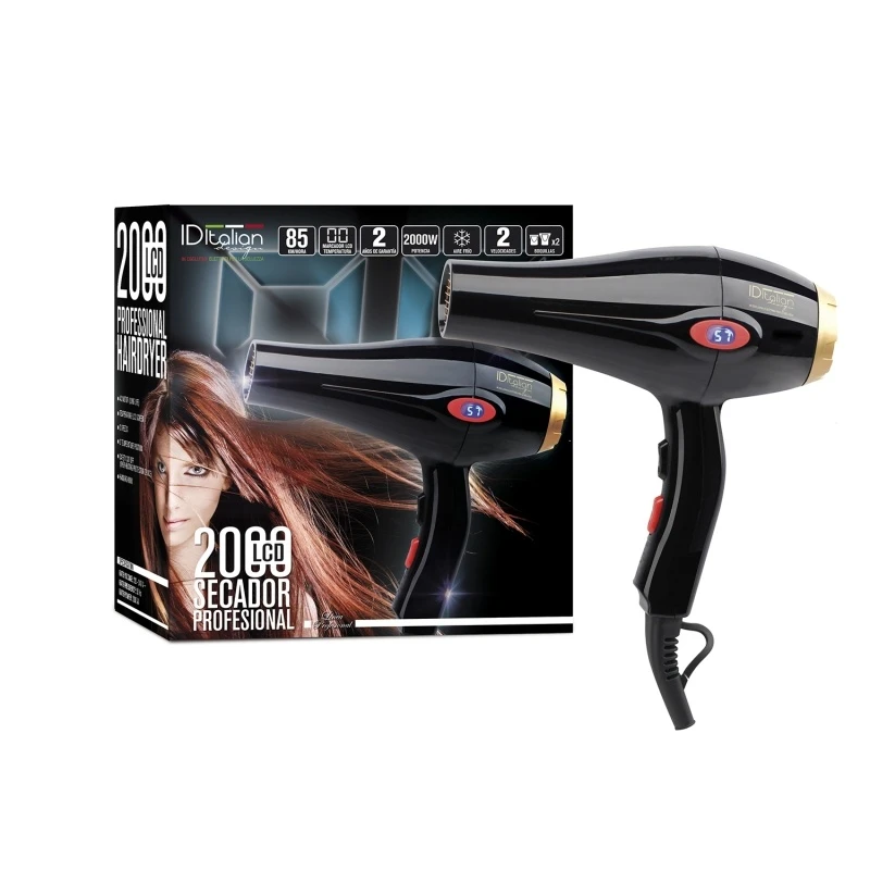 ID Italian Design GTI 2000W Haartrockner mit LCD-Display