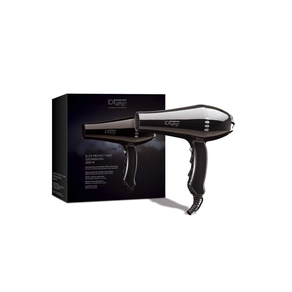 Secador profesional Elite Protect Hair Ozono & Ions 2200 W - ID Italian Design