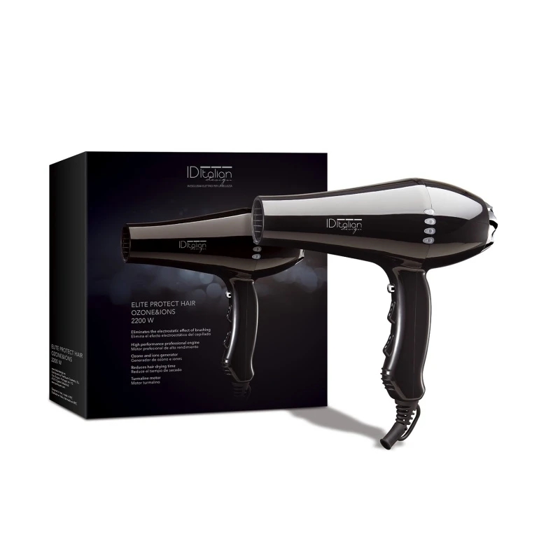 Sèche-cheveux professionnel Elite Protect Hair Ozono & Ions 2200 W - ID Italian Design