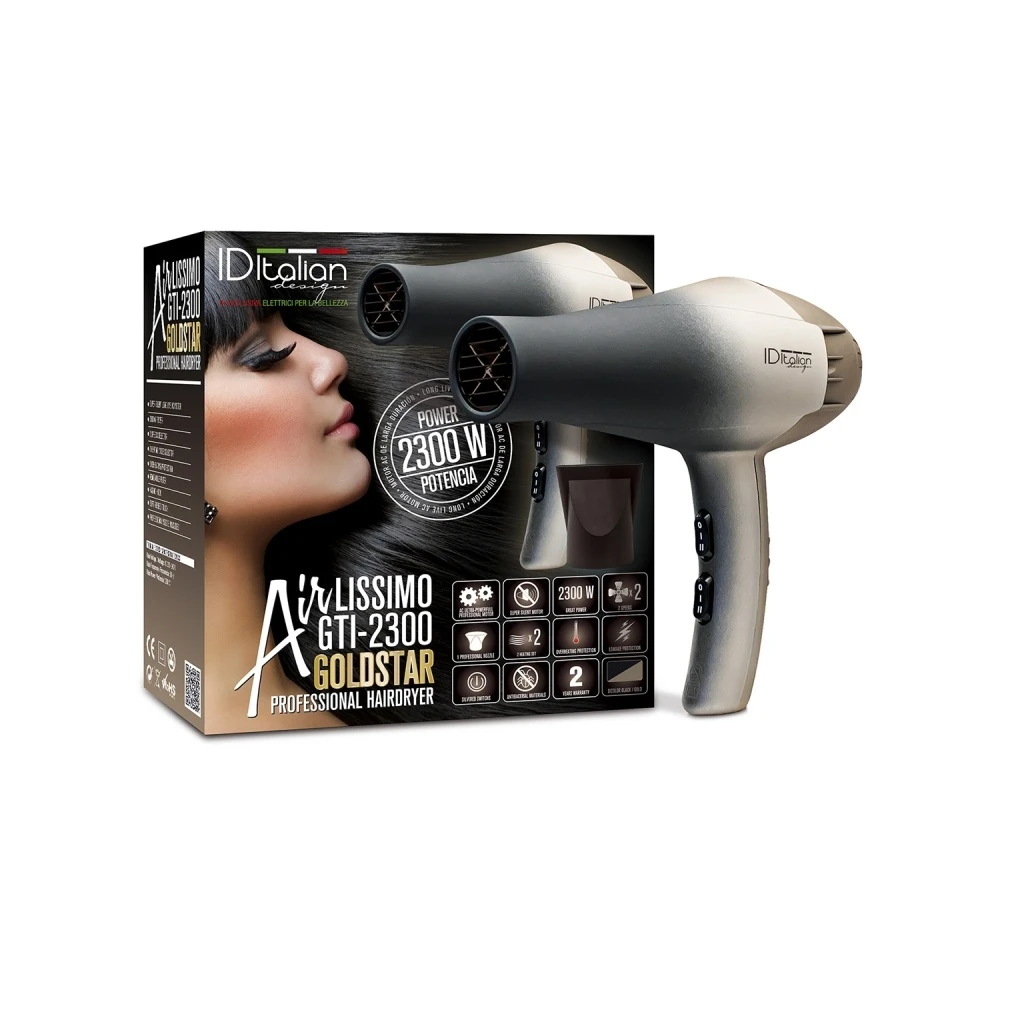 Secador profesional GTI 2300 Airlissimo Gold Star 2300 W