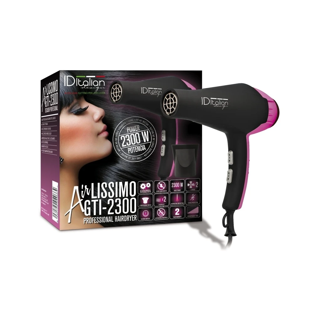 Secador profesional GTI 2300 Airlissimo Rosa ID Italian Design