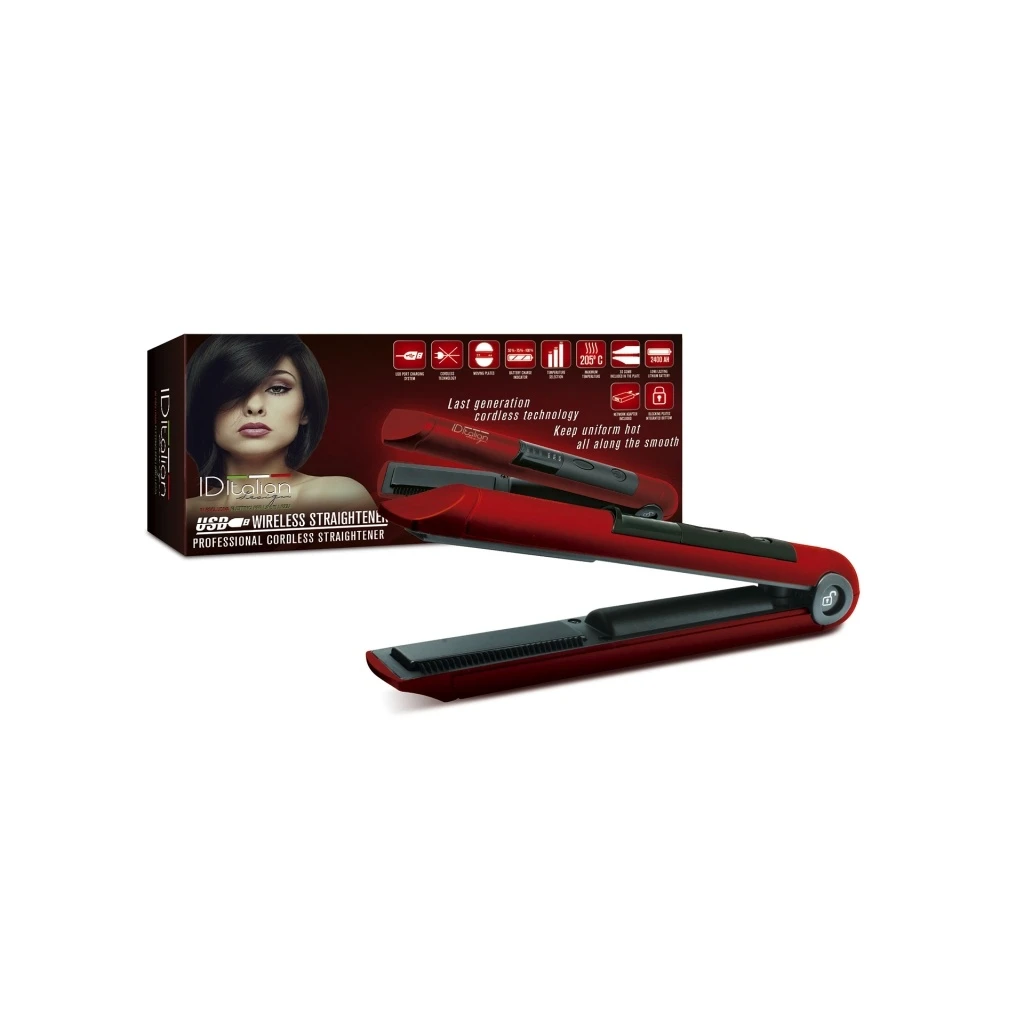 Plancha inalámbrica USB con peine ID Italian Design