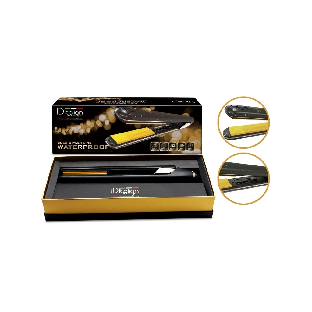 Plancha de pelo ID Italian Design Gold Styler Waterproof ID Gold