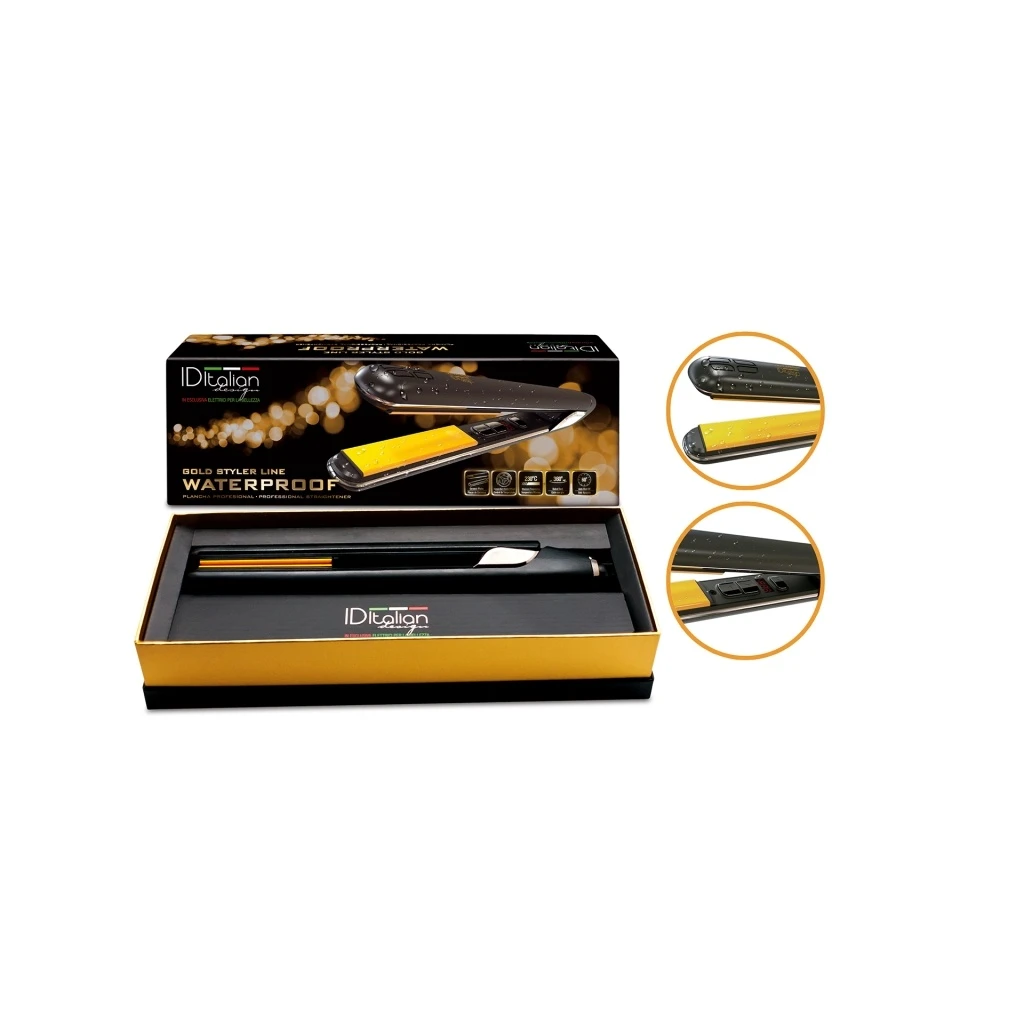 Plancha de pelo ID Italian Design Gold Styler Waterproof ID Gold