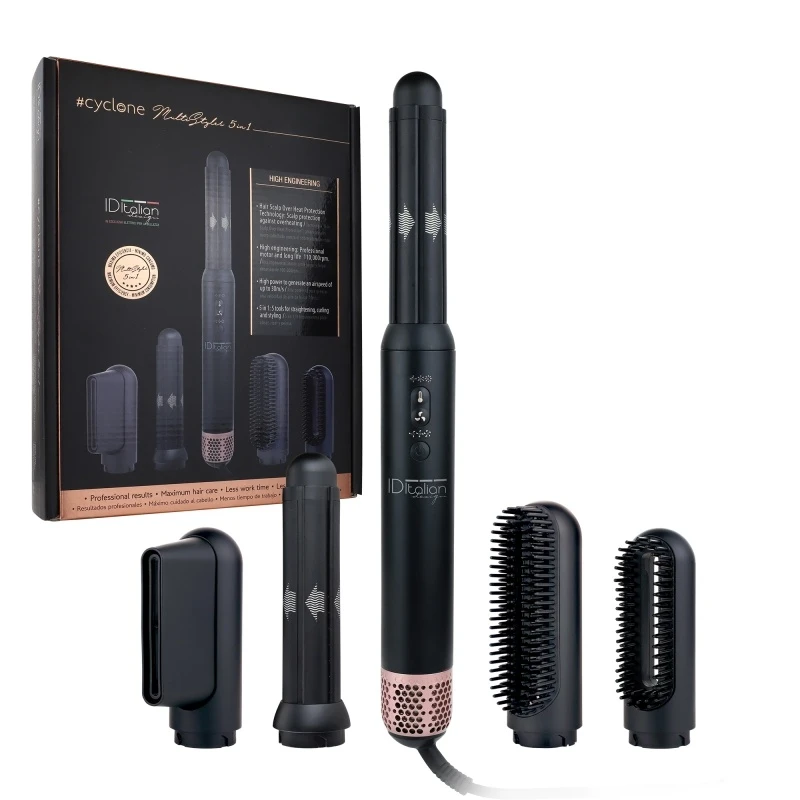 Pack ID Italian Design Cyclone Multi Styler 5 em 1 com prancha de ar
