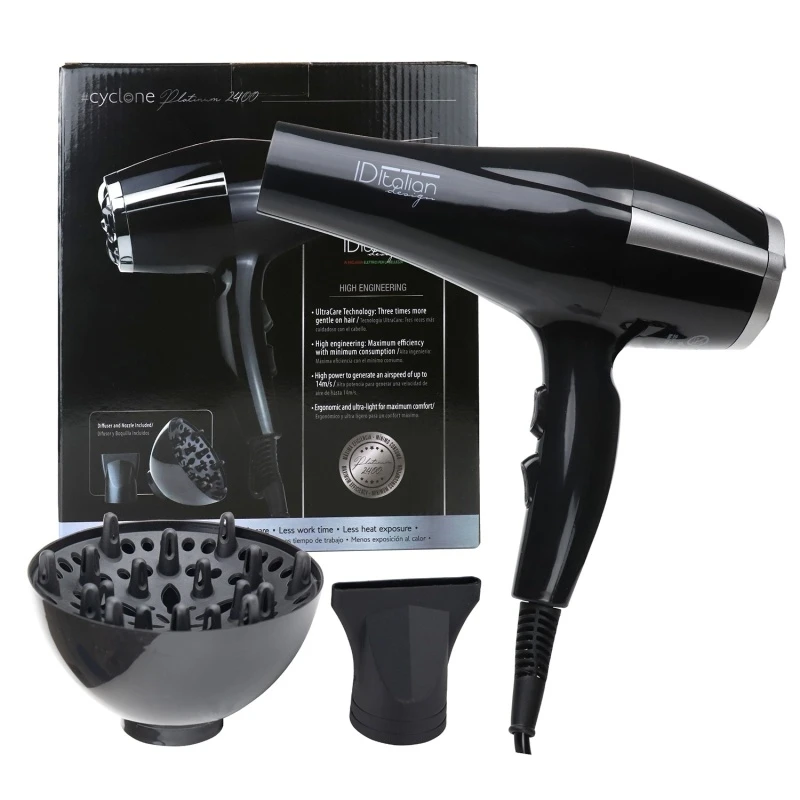 Asciugacapelli professionale ID Italian Design Cyclone Platinum 2400 W