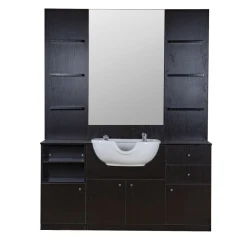 ID Italian Design barber station with integrated washbasin