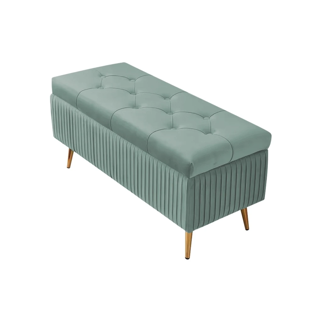 Banco otomano Helsinki tapizado gris