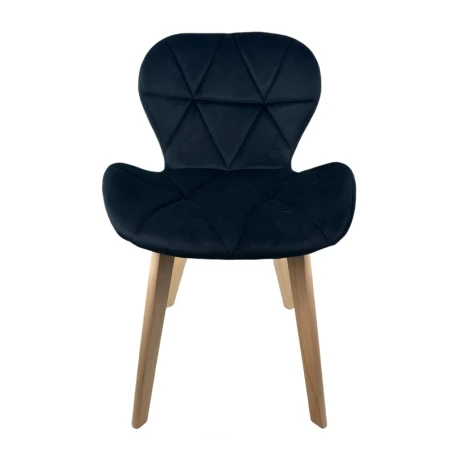 Chaise Oslo en velours noir ID Italian Design