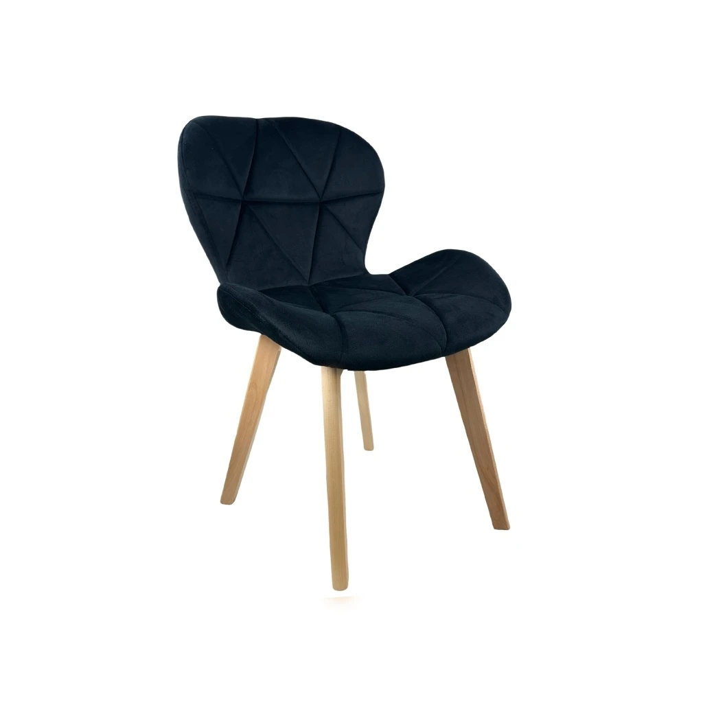 Silla Oslo de terciopelo negro ID Italian Design