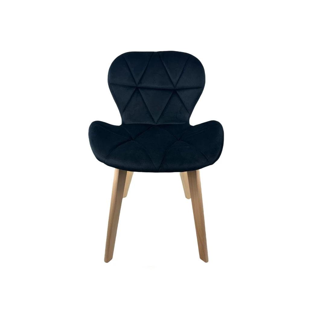 Silla Oslo de terciopelo negro ID Italian Design