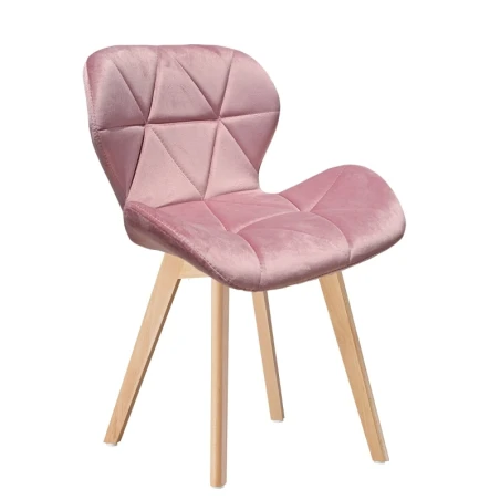 Chaise Oslo en velours rose ID Italian Design