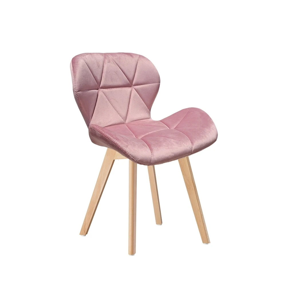 Silla Oslo de terciopelo rosa ID Italian Design