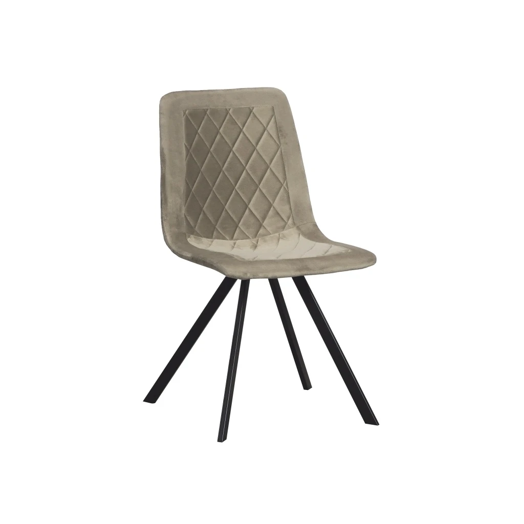 Silla Hasselt de terciopelo beige ID Italian Design