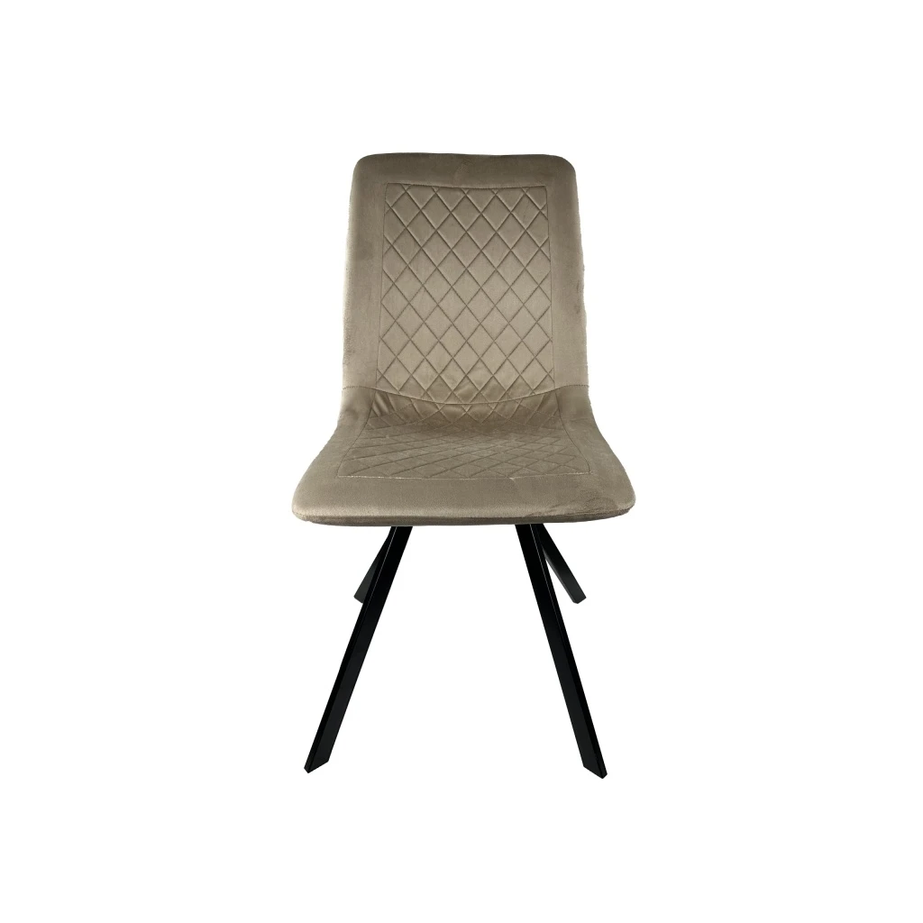 Silla Hasselt de terciopelo beige ID Italian Design