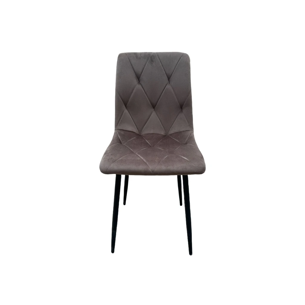 Silla Berna de terciopelo gris ID Italian Design
