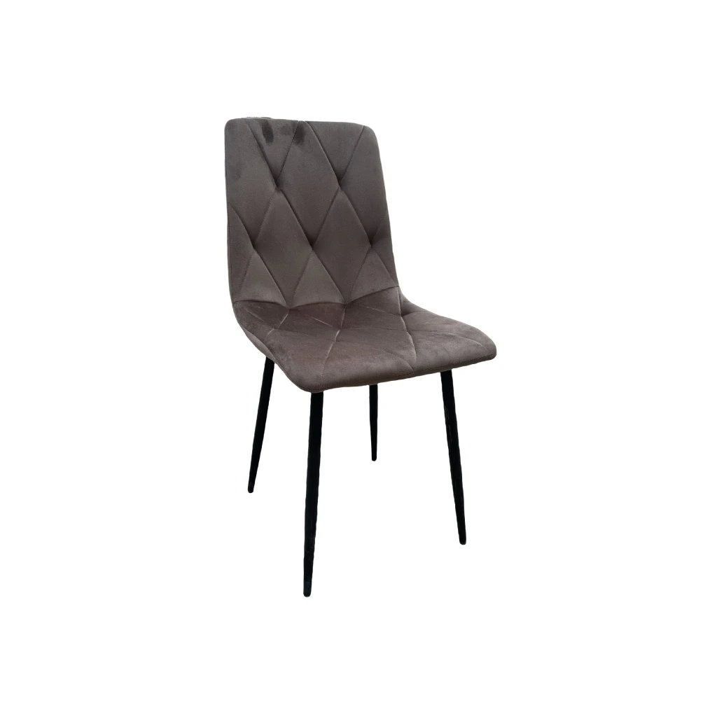 Silla Berna de terciopelo gris ID Italian Design