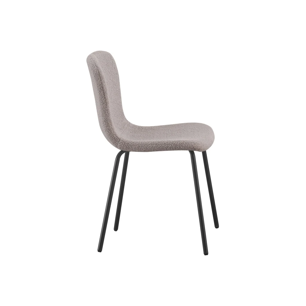 Silla Cannes Gris ID Italian Design con tapizado de rizo