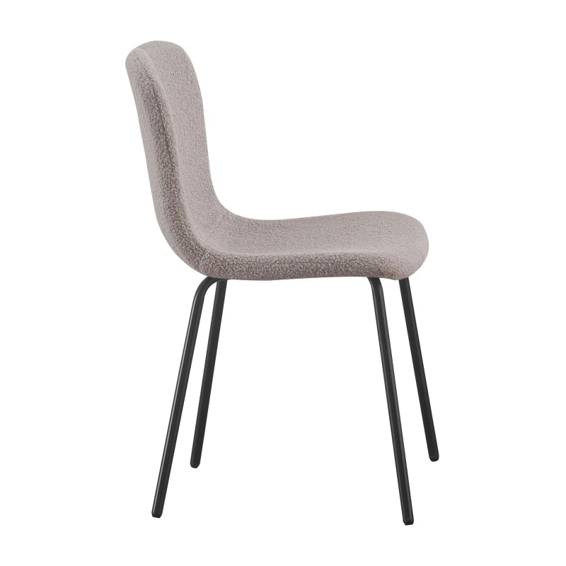 Chaise Cannes Grise ID Italian Design avec revêtement bouclé