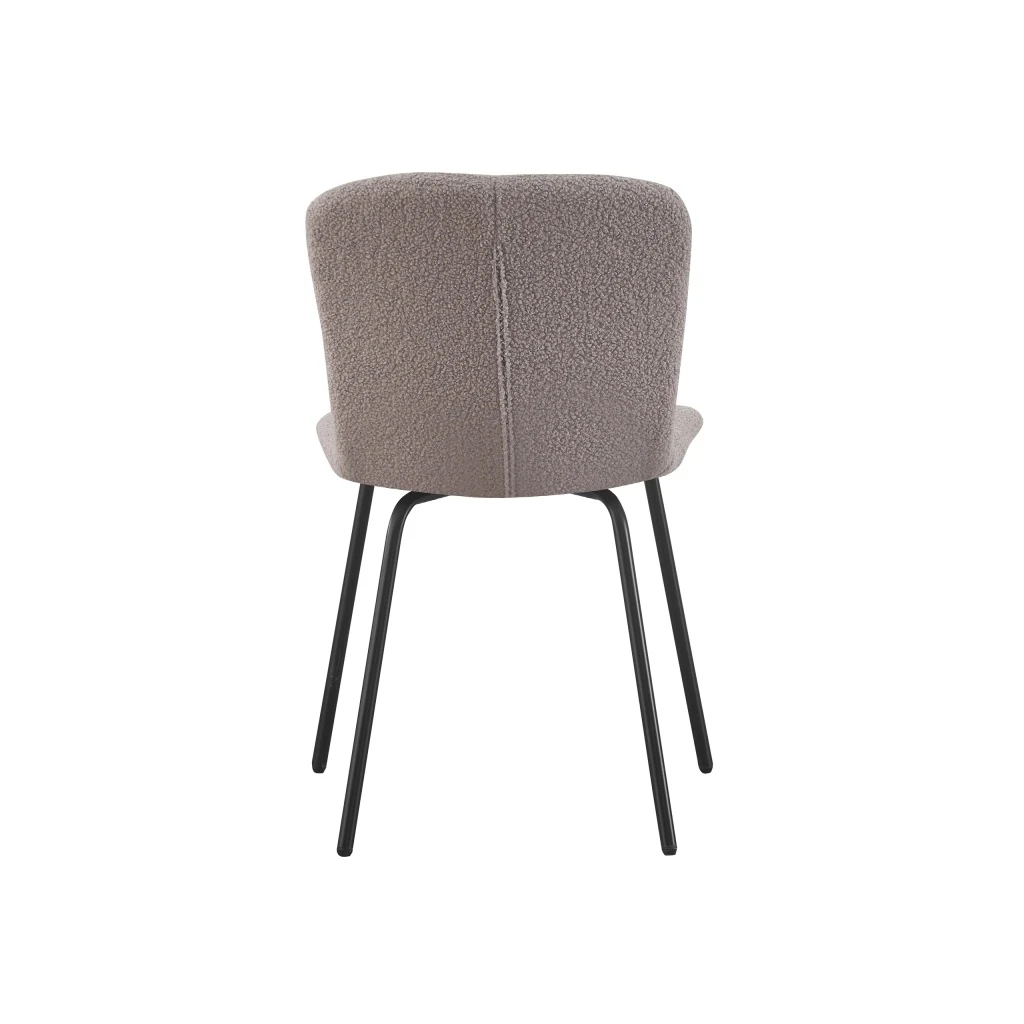 Silla Cannes Gris ID Italian Design con tapizado de rizo
