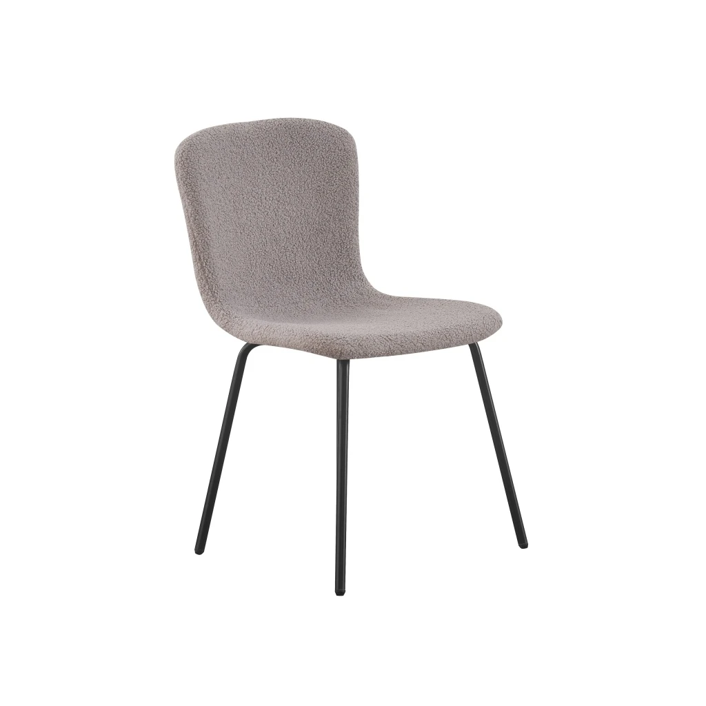 Silla Cannes Gris ID Italian Design con tapizado de rizo
