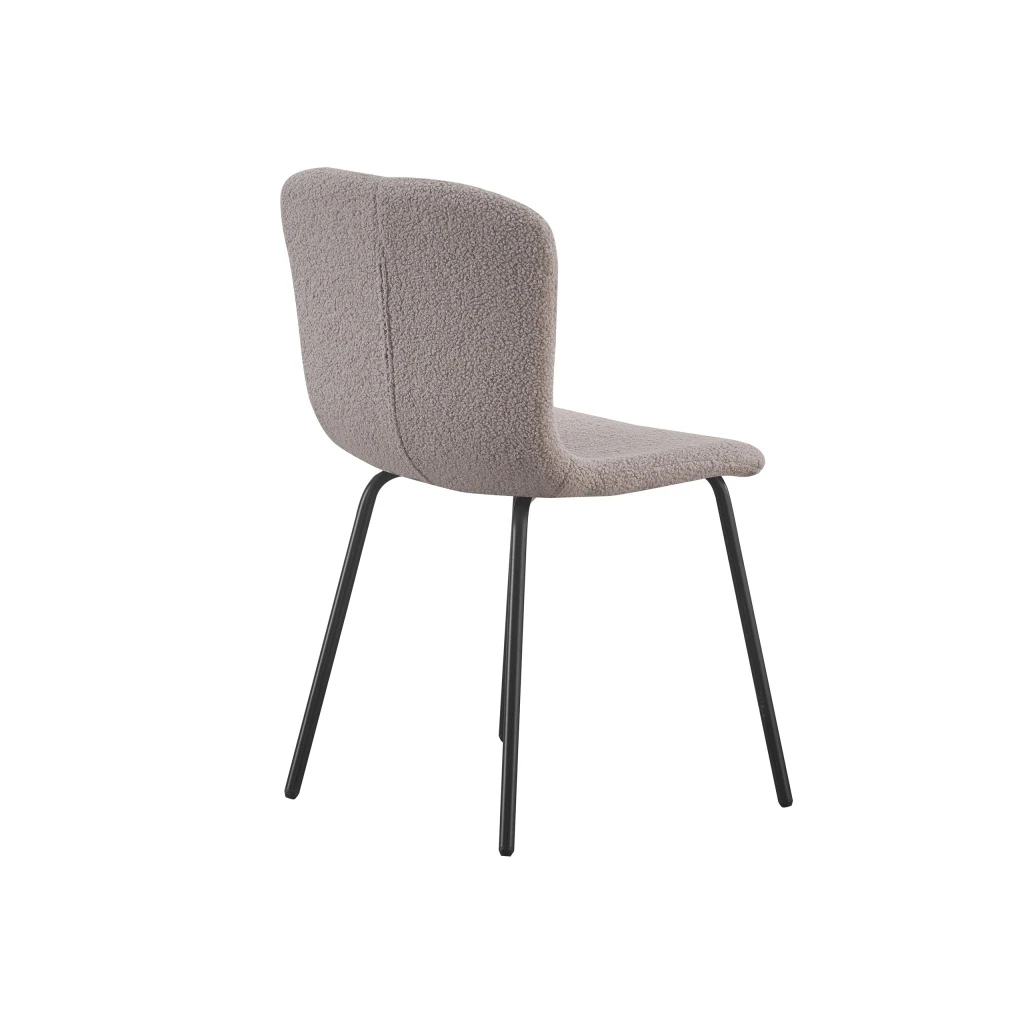 Silla Cannes Gris ID Italian Design con tapizado de rizo