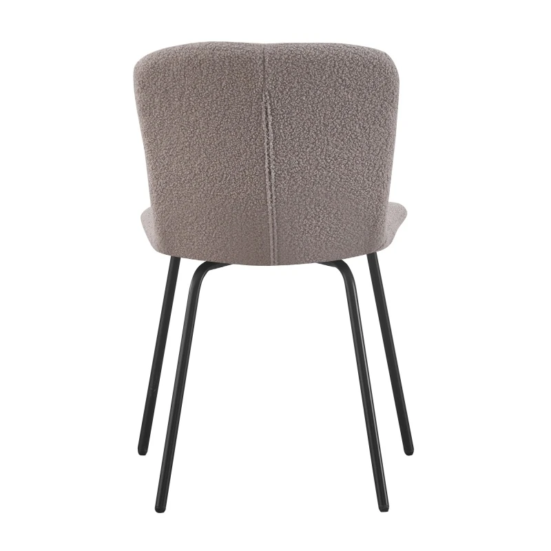 Chaise Cannes Grise ID Italian Design avec revêtement bouclé